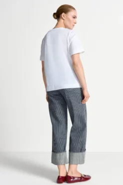 Weißes T-Shirt mit Slogan