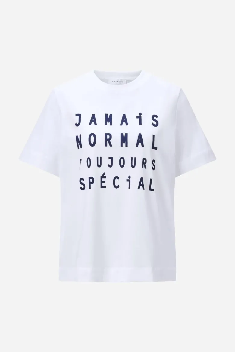 Weißes T-Shirt mit Slogan