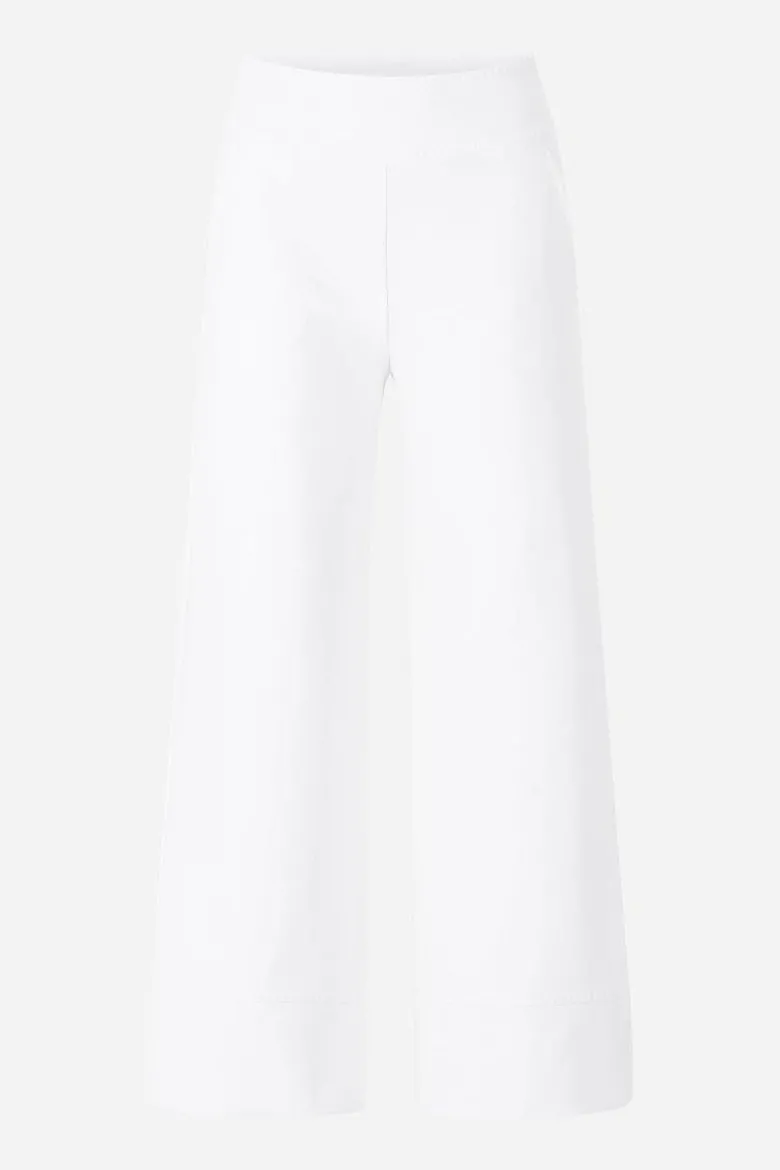 Weite Stoffhose in Weiß