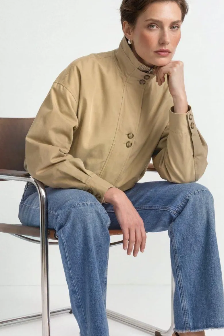 Wendejacke mit Stehkragen