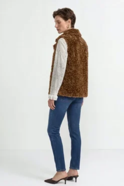 Weste in Shearling-Optik