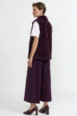 Weste in Shearling-Optik
