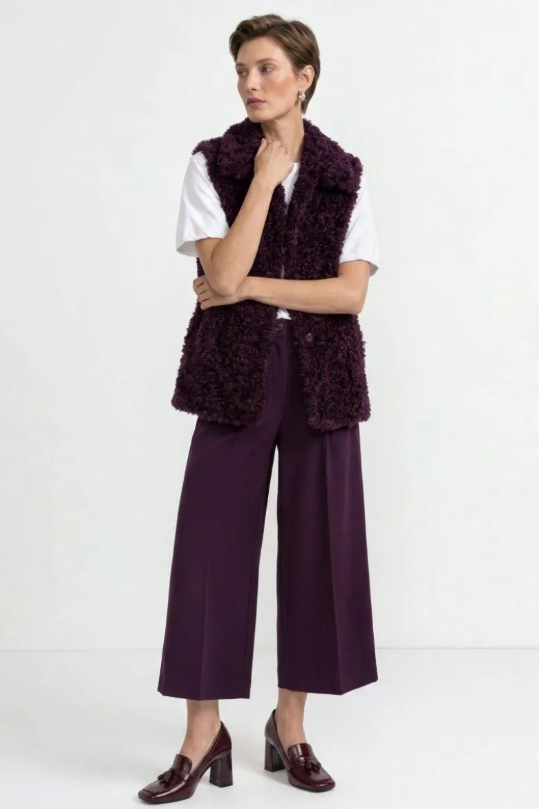 Weste in Shearling-Optik