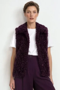 Weste in Shearling-Optik