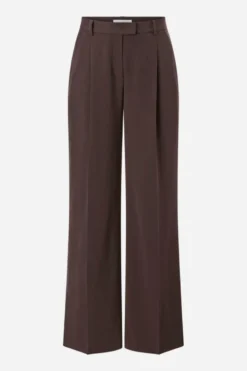 Wide-Leg-Bundfaltenhose
