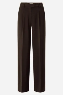 Wide-Leg Bundfaltenhose
