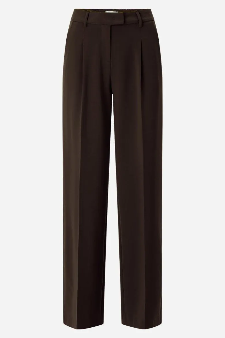 Wide-Leg Bundfaltenhose