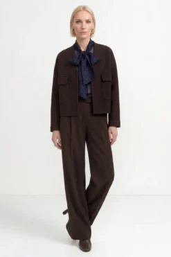Wide-Leg Bundfaltenhose