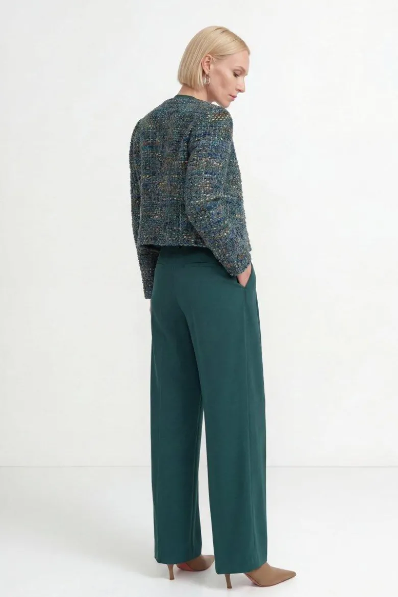 Wide-Leg Bundfaltenhose