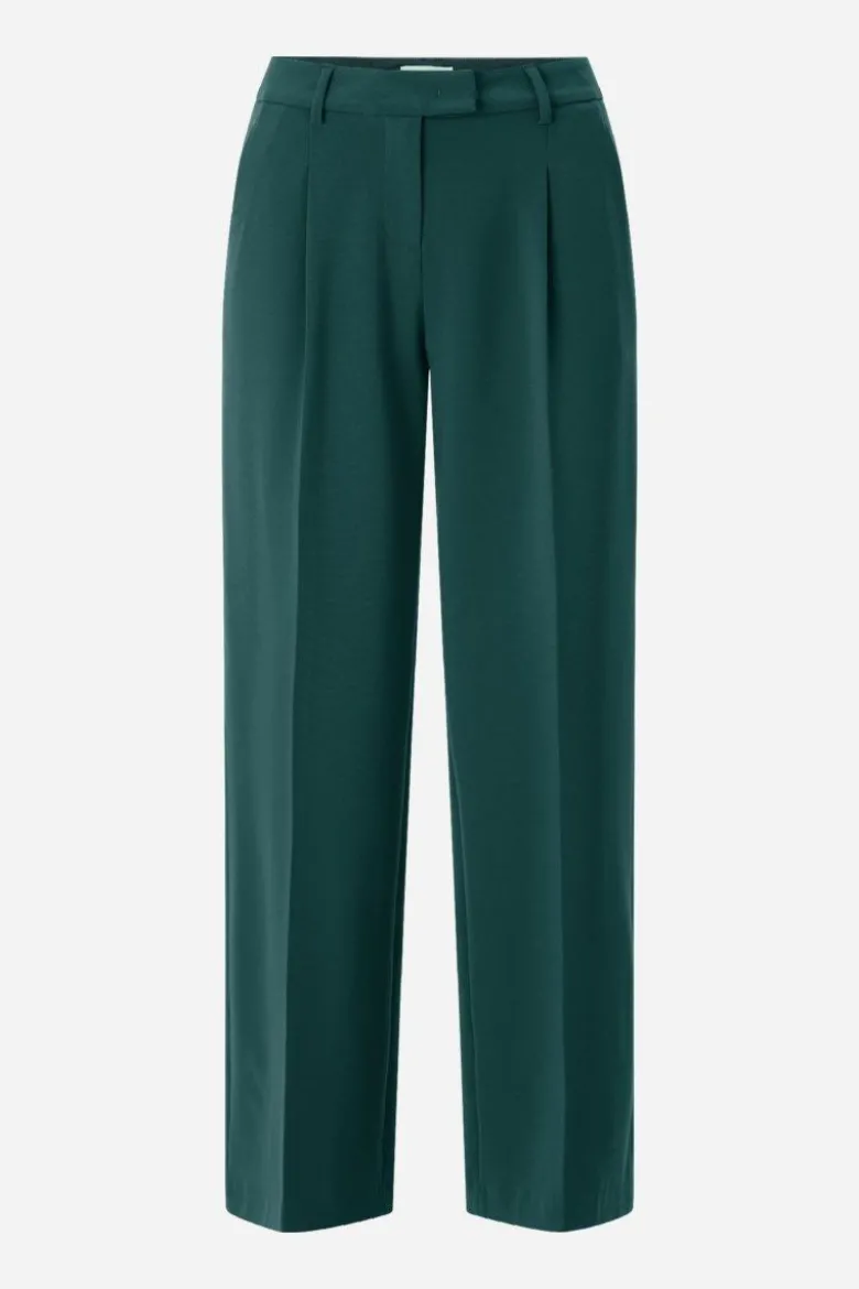 Wide-Leg Bundfaltenhose