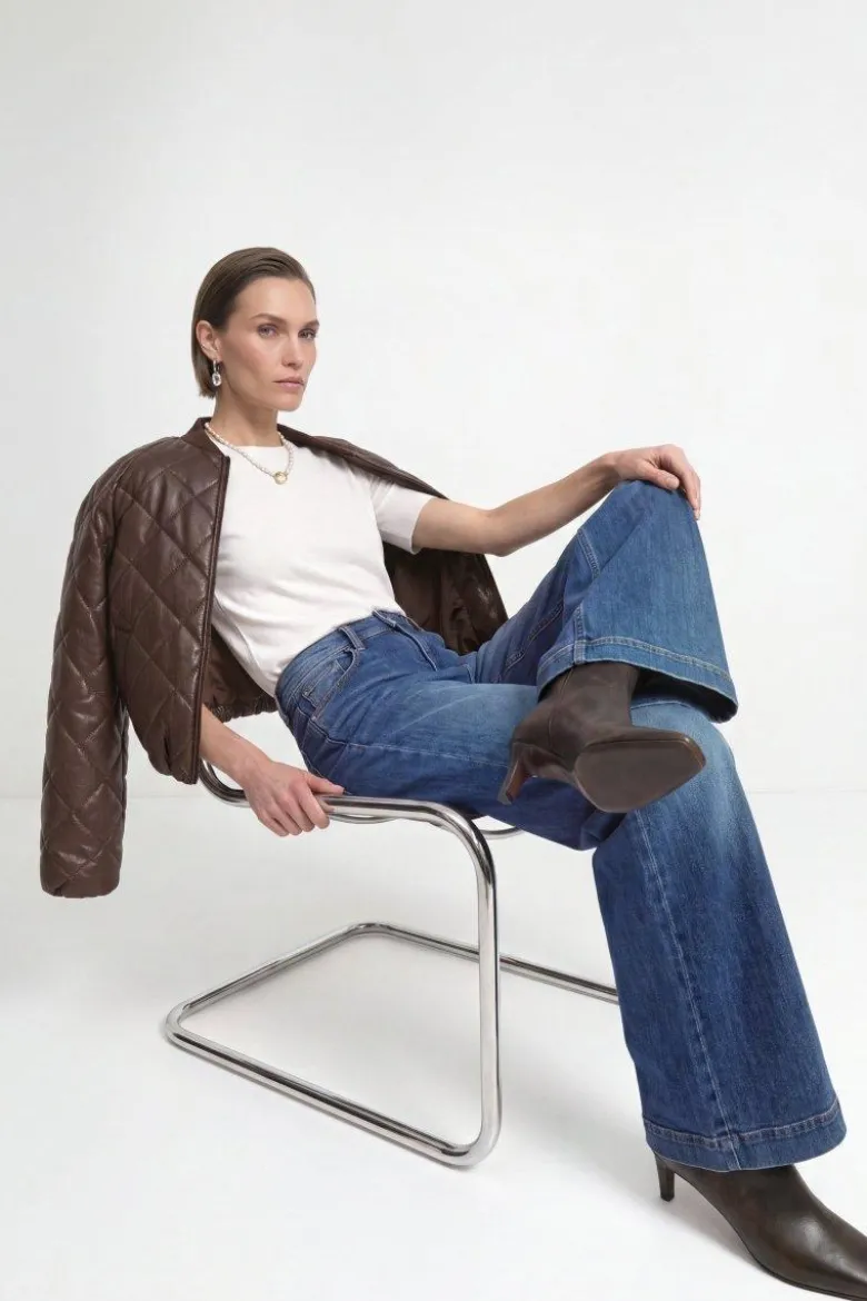 Wide Leg Denim mit hoher Taille