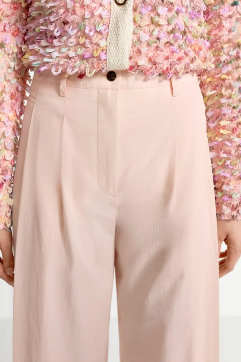 Wide-Leg-Hose mit Bundfalten