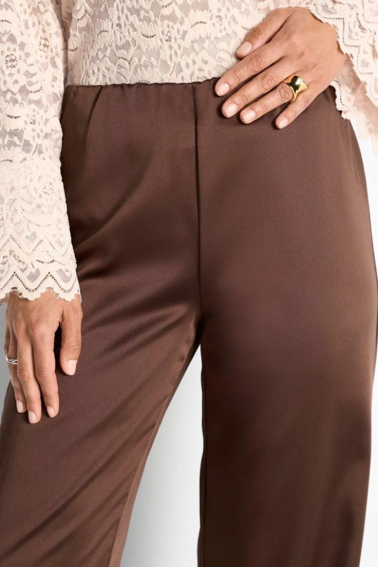 Wide-Leg-Satinhose