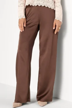Wide-Leg-Satinhose