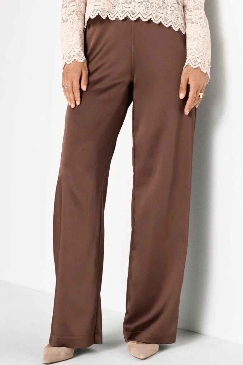 Wide-Leg-Satinhose