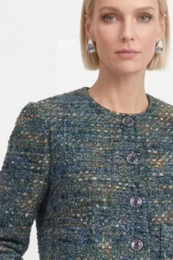 Woll-Blazer in Bouclé-Optik