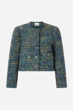 Woll-Blazer in Bouclé-Optik