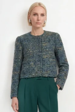 Woll-Blazer in Bouclé-Optik