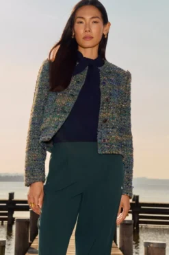 Woll-Blazer in Bouclé-Optik