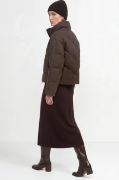 Wollmix-Jacke mit Daunenfüllung