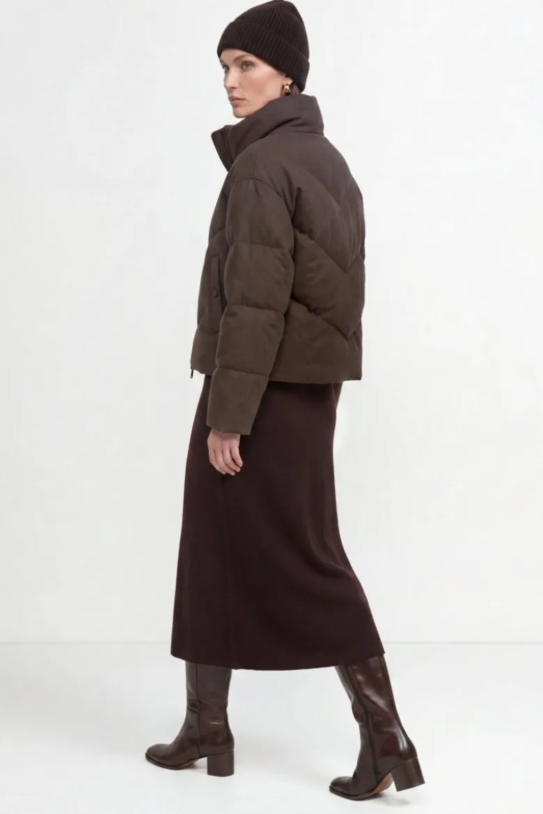 Wollmix-Jacke mit Daunenfüllung