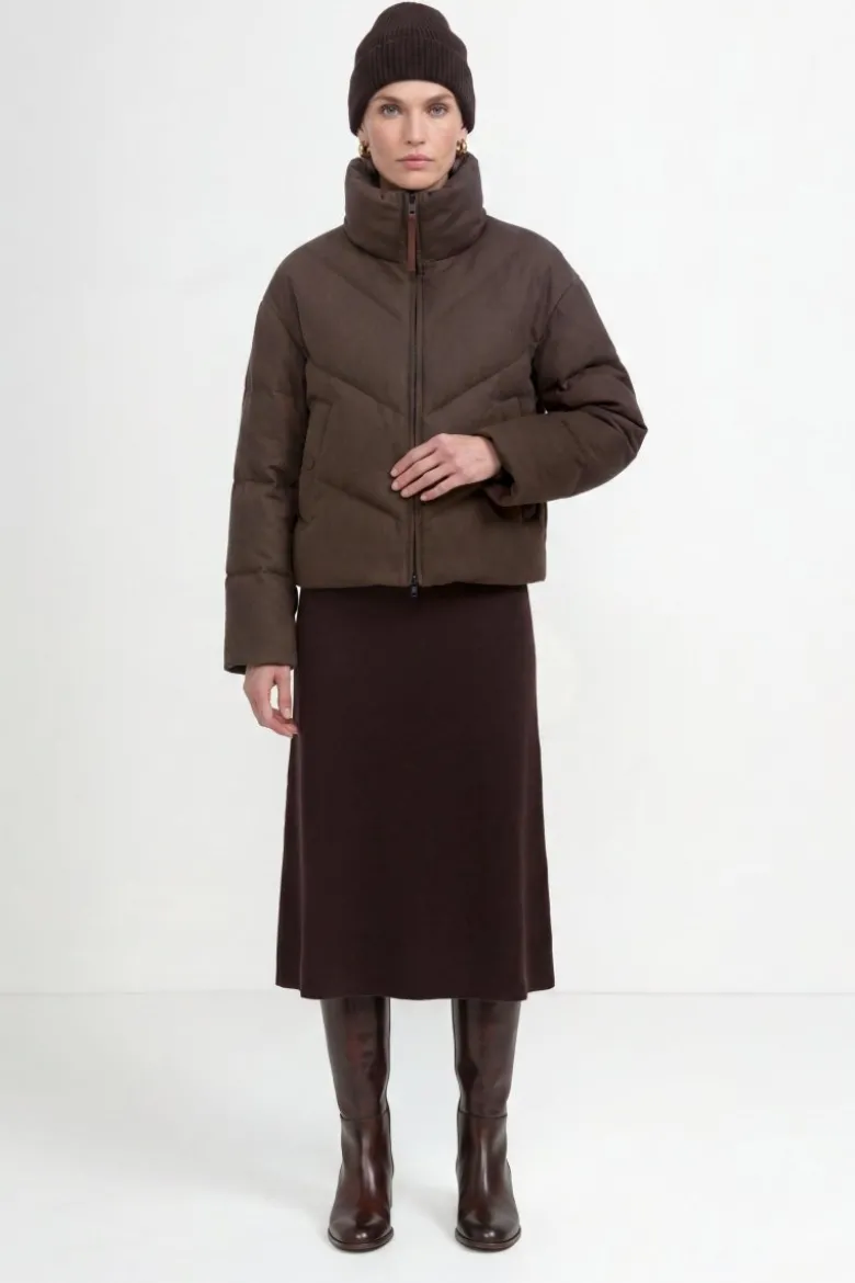 Wollmix-Jacke mit Daunenfüllung