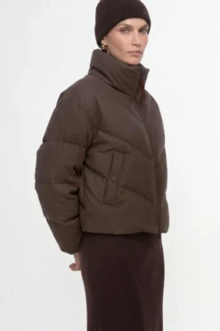 Wollmix-Jacke mit Daunenfüllung
