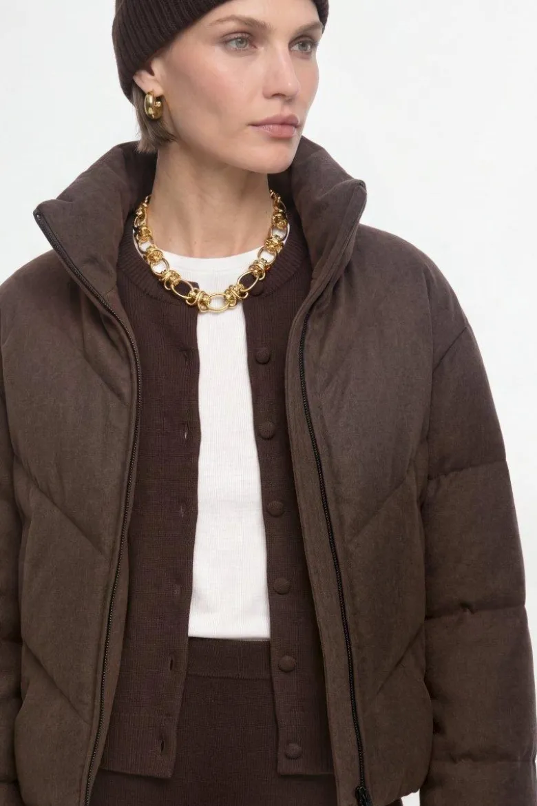 Wollmix-Jacke mit Daunenfüllung