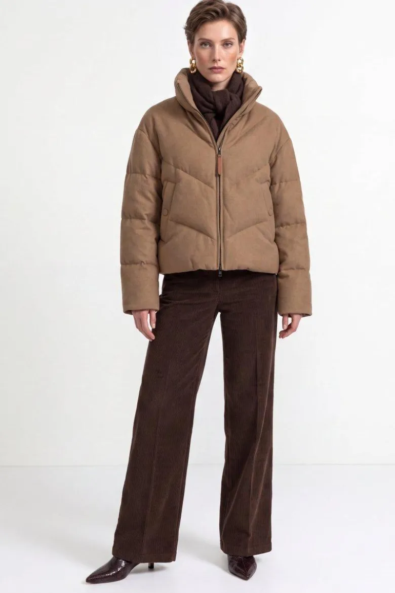 Wollmix-Jacke mit Daunenfüllung