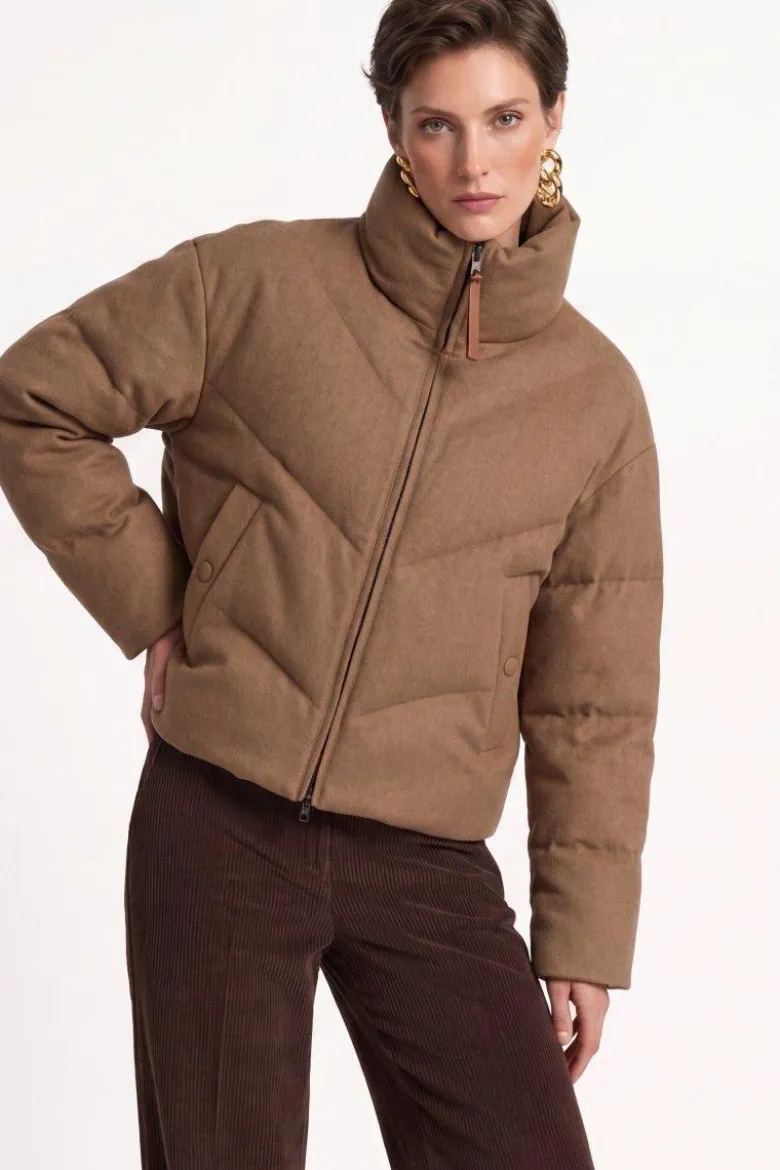 Wollmix-Jacke mit Daunenfüllung