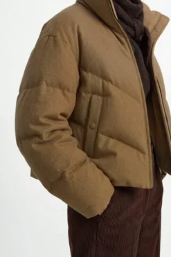 Wollmix-Jacke mit Daunenfüllung