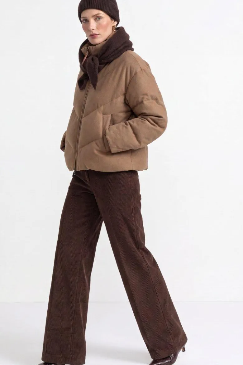 Wollmix-Jacke mit Daunenfüllung